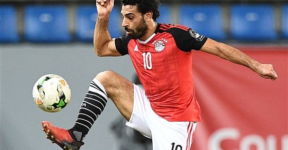 صورة من مباراة مصر والمغرب اللاعب محمد صلاح