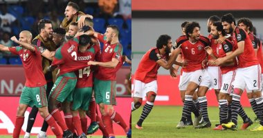 منتخب مصر أمام منتخب المغرب في الجابون 2017