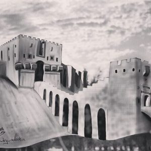 طريقة رسم قلعة حلب